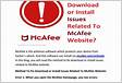Fix download or install issues related to the McAfee websit